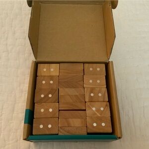 Lovesac Sactionals Mini Blocks Set Natural Wood Magnetic EB0864